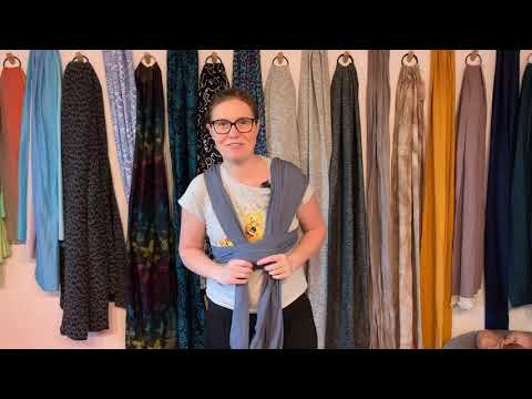Hana Baby Strækvikle med bambus, Steel Blue