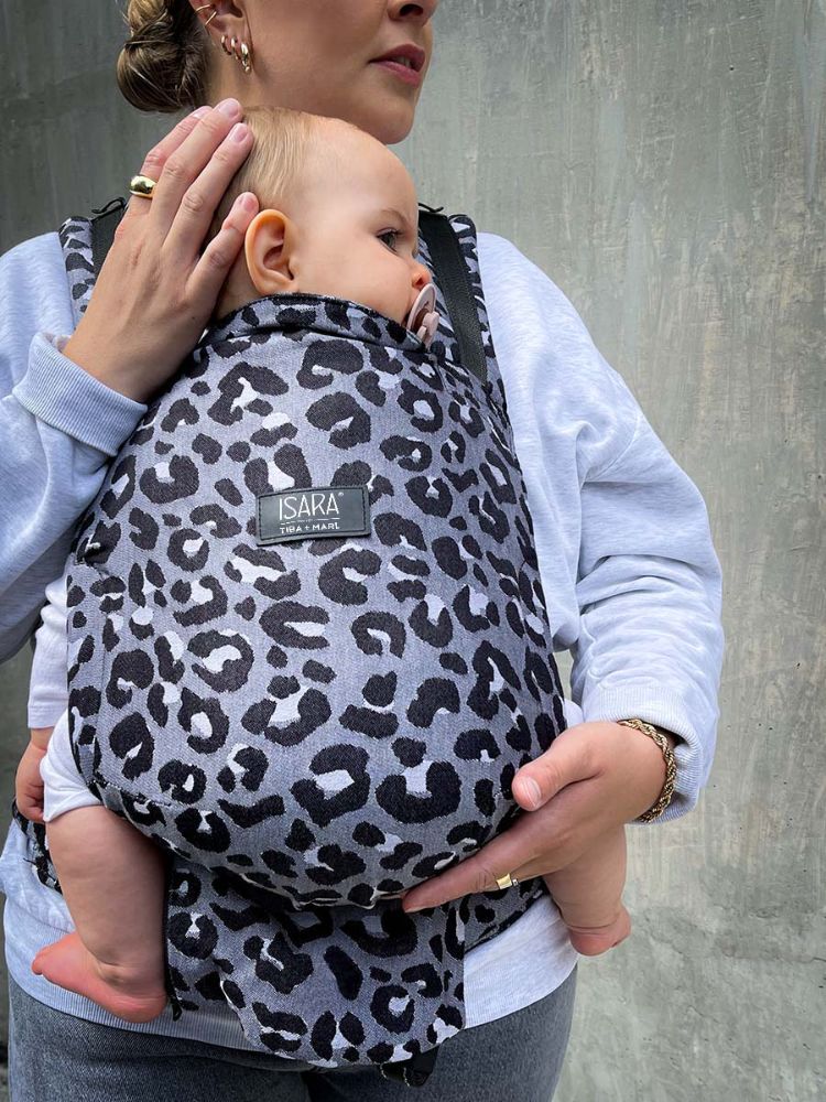 Isara Quick Full Buckle Bæresele, Tiba+Marl Mono Leopard
