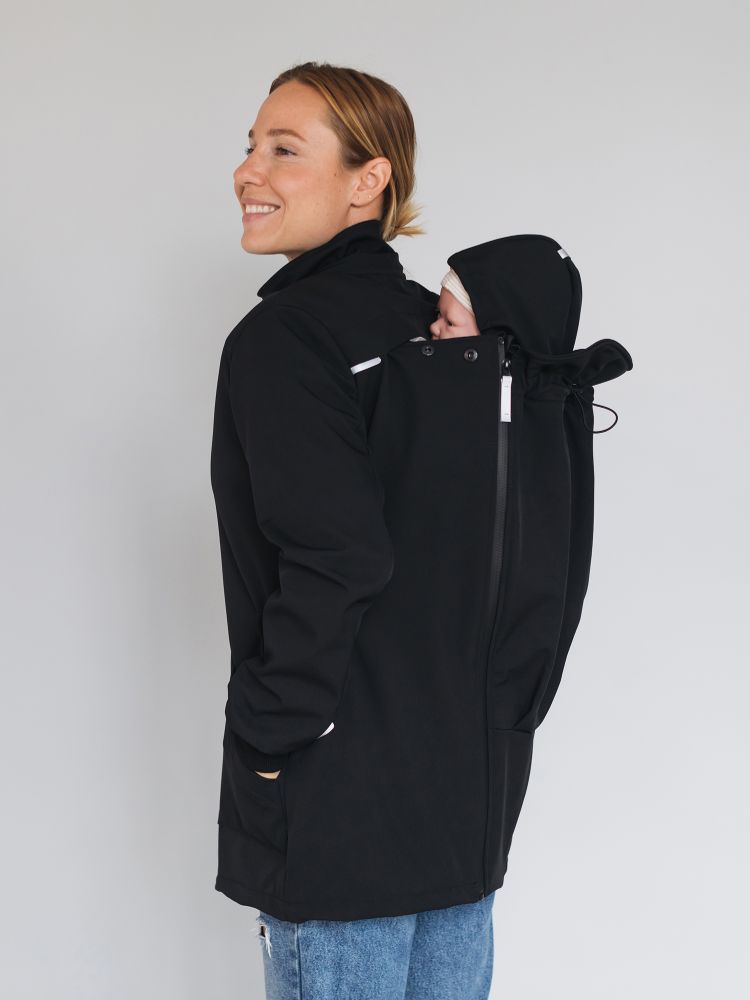 Love & Carry Softshell Bærejakke, Sort