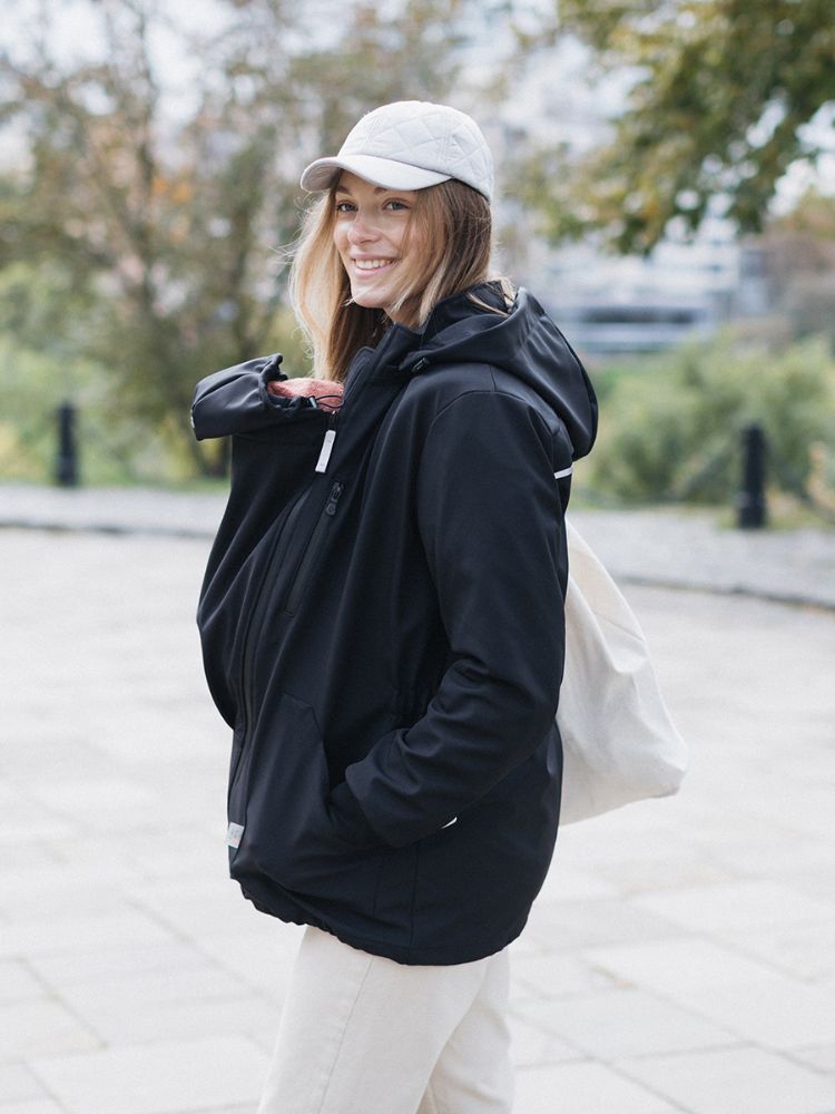 Love & Carry Softshell Bærejakke, Sort