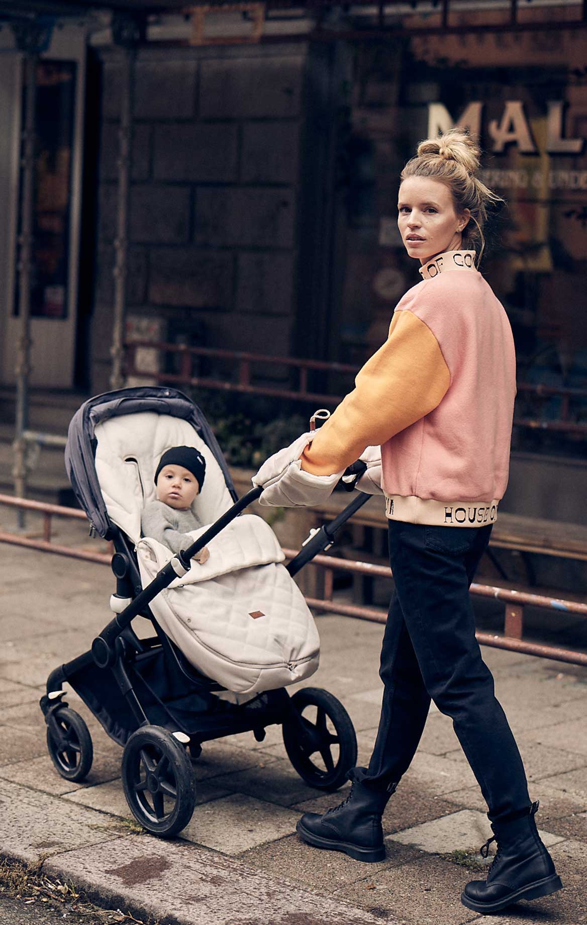 Najell Hand Muffs/Luffer til barnevognen, Sandy Beige