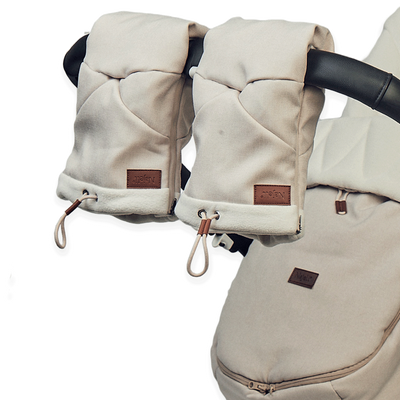Najell Hand Muffs/Luffer til barnevognen, Sandy Beige